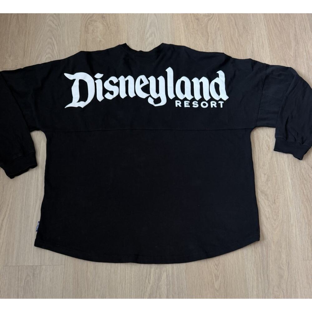Disney Parks Spirit Jersey Shirt Adult XXL Disneyland Resort Black Puff Print